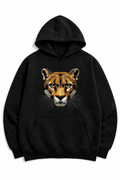 Embroidered Wild Panther Hoodie - Oversized Fit