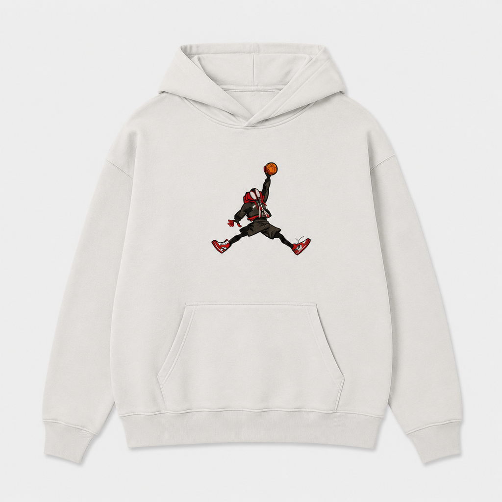 Embroidered Spider Jordan - Oversized Hoodie