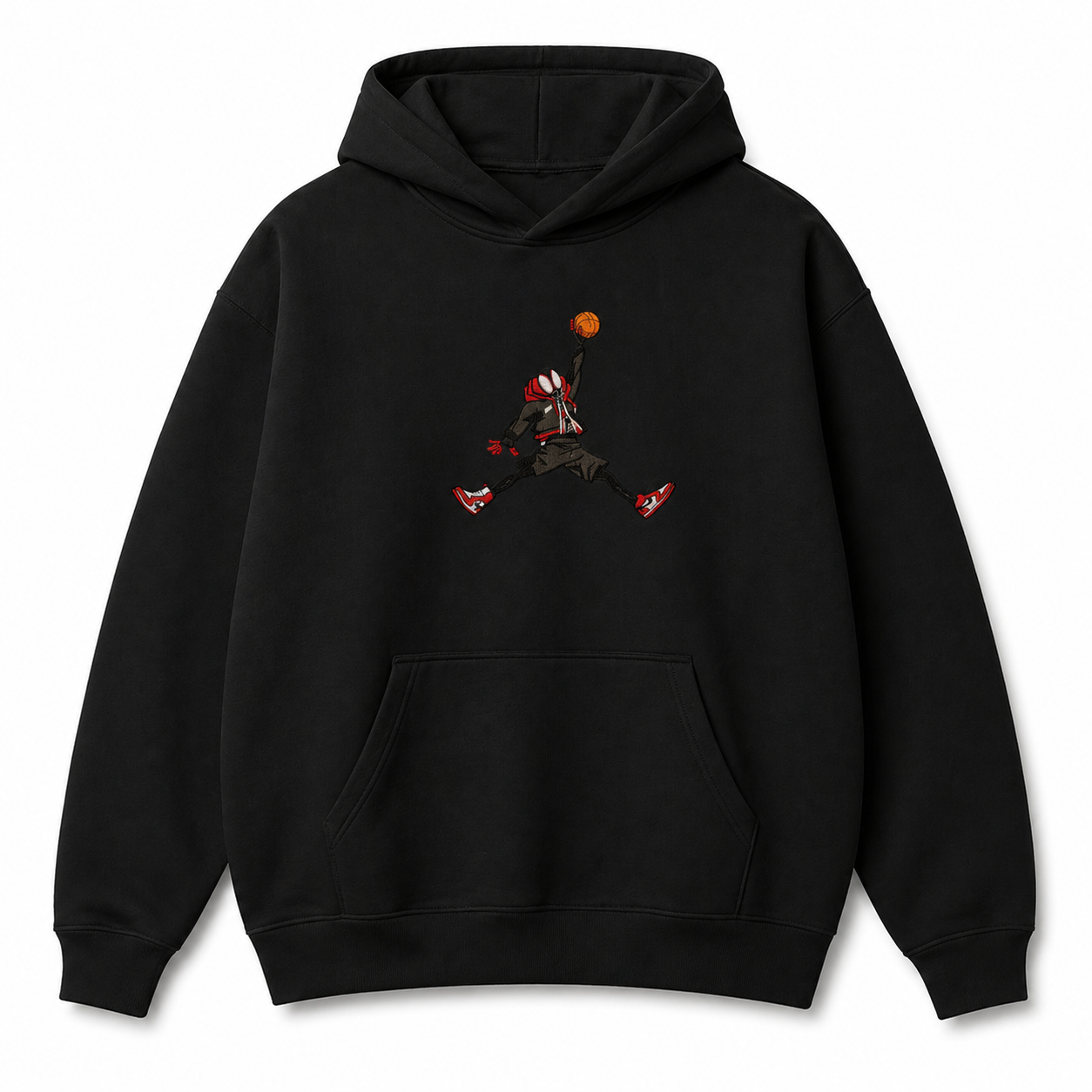Embroidered Spider Jordan - Oversized Hoodie