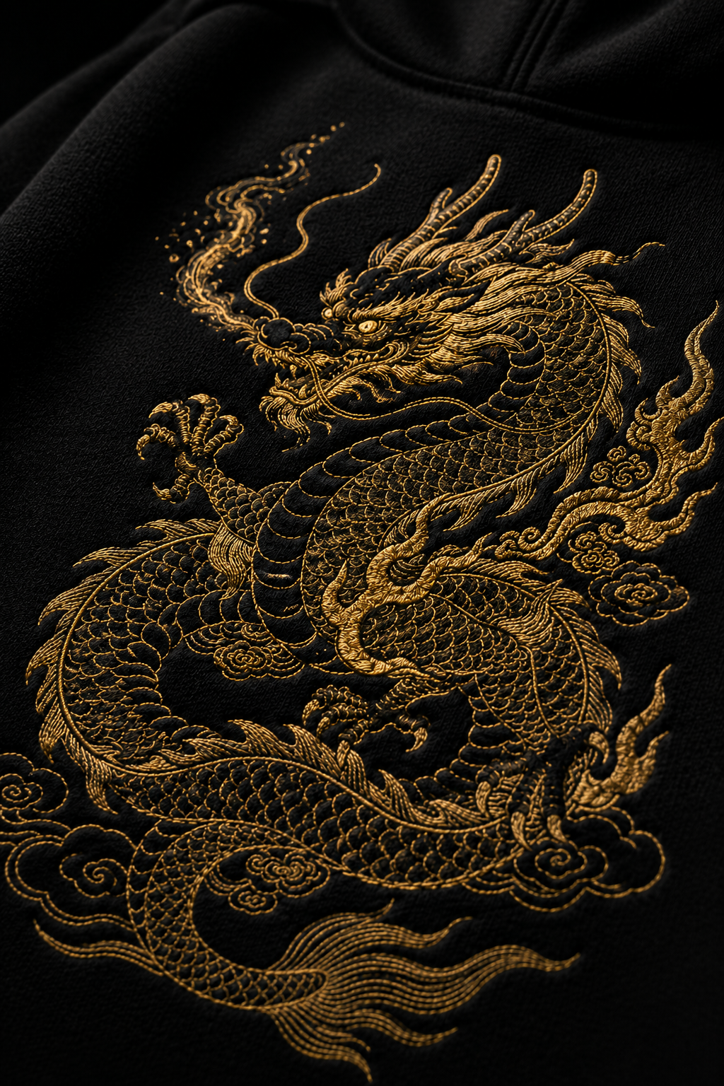 Dragon Embroidered Hoodie – Oversized Streetwear