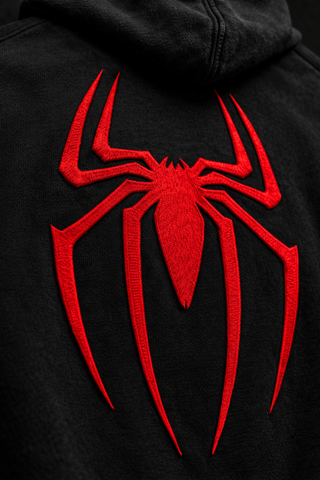 Embroidered Spider Oversized Hoodie